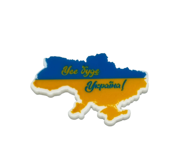 Серединка пластик (Кабошон) –Усе буде Україна, розмір 4,0 см, шт 014878 фото