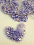Аплікація "Серце-силікон", 5*5,5 см (кільця фіолетові), шт 06311 фото