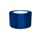 Атласна стрічка 5 см, колір синій, 1 рулон (23 м) 016662 фото