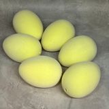Яйцо куриное (флоковое покрытие), желтое, 6,5&times;4,5 см, упаковка 6 шт, арт 020143 020143 фото