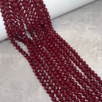 Намистини Хрусталь - Rondelle, 8 мм, колір Бордовий, 65-68 шт на нитці, 1 нитка, арт 016255 016255 фото