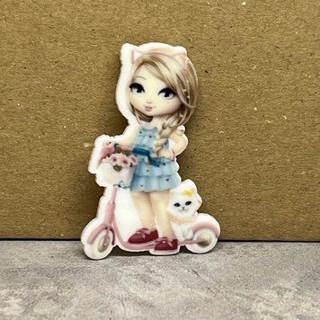 Серединка для бантиків Лялька Джоллі Долс, 4 см,  арт 03739, 1 шт 03739 фото