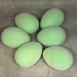 Яйцо куриное (флоковое покрытие), светло-зеленый, 6,5&times;4,5 см, упаковка 6 шт, арт 020144 020144 фото