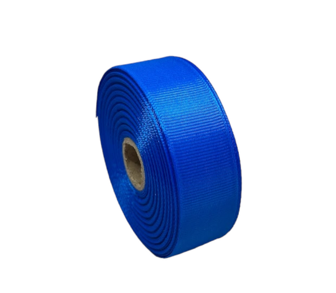 Репсова стрічка 2,5 см, колір-синій, метр 0675 фото