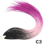 Сенегальские косички, длина 60 см, цвет-черный+розовый+фиолетовый, 5 шт. 08633 фото