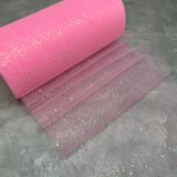 Фатин з дрібними блискітками, ширина 15 см, колір рожевий, метр 016564 фото