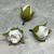 Бутон троянди з тканини 2,0 см, колір-білий, шт 016494 фото