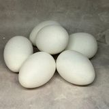 Яйцо куриное (флоковое покрытие), белый, 6,5&times;4,5 см, упаковка 6 шт, арт 020146 020146 фото