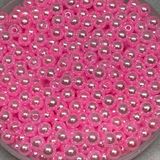 Бусины (пластиковые, круглые) Ø6 мм, цвет-розовый, упаковка ≈20 грамм (примерно 196-210 ш) 016495 фото