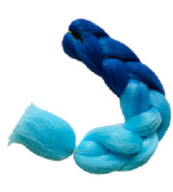 Канекалон-омбре 60 см (В-45), цвет-синий-голубой, шт. 015177 фото