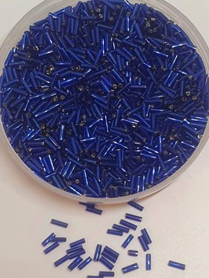 Бисер-палочка, size-3, цвет-синий, упаковка ≈20 грамм 013661 фото