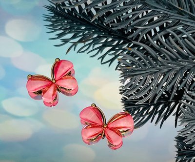 Декоративна серединка "Метелик", 21*28 мм, колір-рожевий, шт 014525 фото
