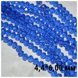 Грановані скляні намистини 4,4*6,00 мм, колір-синій,1-нитка ≈87-90 шт 014105 фото