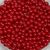 Намистини (пластикові, круглі) Ø6 мм, колір-червоний, упаковка ≈20 грам (приблизно 196-210 ш) 016496 фото