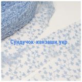 Фатин з вишивкою 6 см, колір-блакитний, відрізок 1 м 012800 фото
