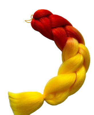 Канекалон-омбре 60 см (В-51), колір-Червоний-жовтий, шт 015178 фото