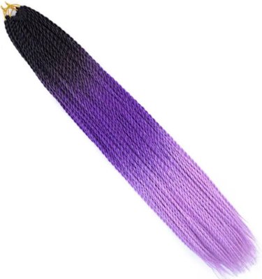 Сенегальские косички, длина 60 см, цвет-черный+фиолетовый+сиреневый, 5 шт 08641 фото