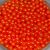 Бусины (пластиковые, круглые) Ø6 мм, цвет-оранжевый, упаковка ≈20 грамм (примерно 196-210 ш) 016497 фото