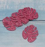 Заготовка из фоамирана Листья Монстеры 3,5*3 см, цвет-розовый, шт. 014694 фото