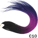 Сенегальські кіски, довжина 60 см, колір-чорний+фіолетовий+темно-фіолетовий, 5 шт 08635 фото