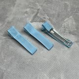 Металлическая шпилька (зажим) с репсовой лентой, размер 5 см, цвет-голубой, шт 016568 фото