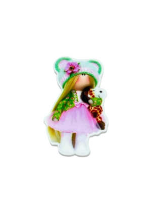 Середина для бантиков Кукла Тильда - (розовое платье), размер 25*41 мм, шт 010040 фото