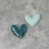 Аплікація для рукоділля, Серце, 5 см, колір блакитний 016148 фото