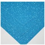 Фоамиран с глитером 2 мм, размер 20*25 см, цвет -темно-голубой, шт. 013898 фото