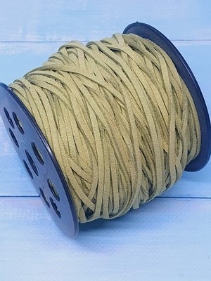 Замшевий шнур 3 мм, оливковий, метр 012861 фото