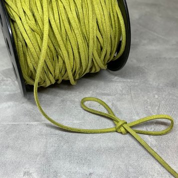 Замшевый шнур 3 мм, оливковый, метр 012861 фото