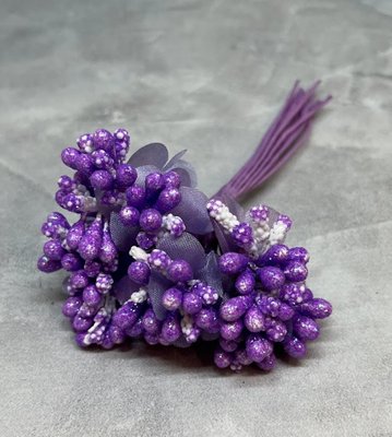 Тычинка (глиттер), цвет-фиолетовый, шт 013196 фото