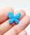 Пластиковий декор Метелик-16*15 мм, колір-блакитний, шт 010684 фото