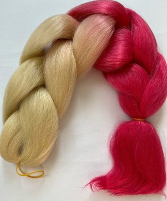 Канекалон-омбре 60 см, колір-блонд+ малина, шт 011680 фото