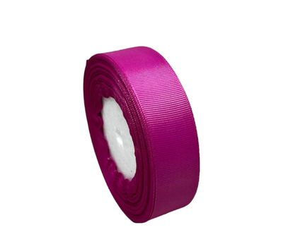 Репсовая лента 2,5 см -ОПТ, цвет-розовая фуксия,Бобина 012963 фото