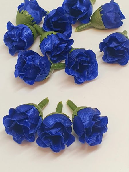 Бутон троянди 2,0 см, колір синій, шт 013702 фото