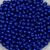 Бусины (пластиковые, круглые) Ø6 мм, цвет-синий (электрик), упаковка ≈20 грамм (примерно 196-210 ш) 016499 фото
