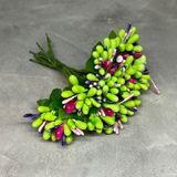 Тычинка для рукоделия (добавка для цветов), разноцветный, букет (12 веточек), арт 020052 020052 фото
