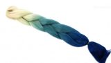 Канекалон-омбре 60 см, колір-блонд+бірюза+синій, шт 013228 фото