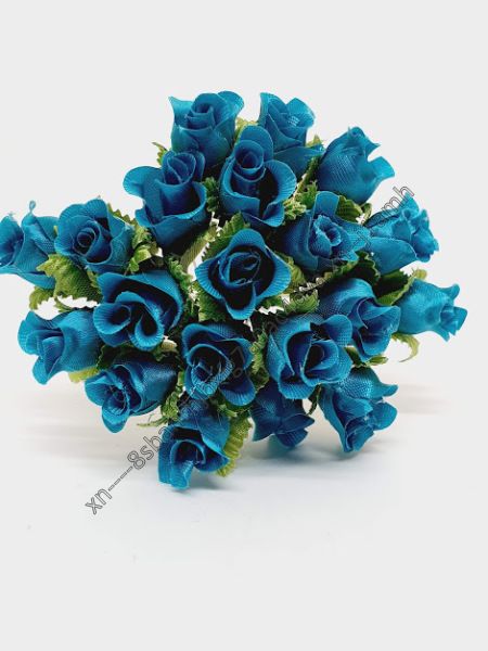 Букет троянд (2 см), колір бірюзовий, 10 шт. 010965 фото