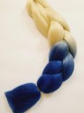 Канекалон-омбре 60 см, колір-блонд+синій, шт 011679 фото