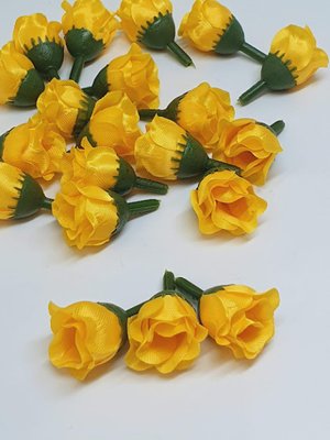 Бутон розы 2,0 см, цвет ярко-желтый, шт. 013701 фото