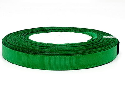 Репсова стрічка 1,2 см -ОПТ, довжина 23 м, колір зелений, Бобіна 07702 фото
