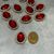 Пришивной декор (стразовый)- Овал, 18*14 мм, цвет камня - красный, шт. 016363 фото