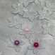 Акрилові намистини -Квітка , розмір 20 мм, колір Білий (напівпрозорий), упаковка 20 шт 016263 фото 3