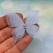 Метелик шифоновий (тришаровий), розмір 4,5 см * 4,8 см, колір блакитний, 1 шт 016521 фото 2