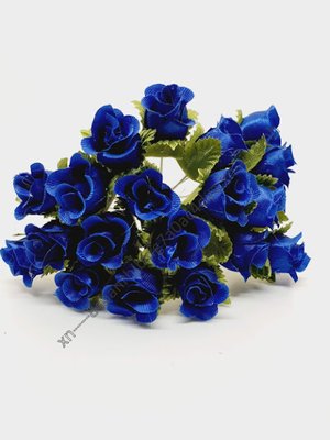 Букет роз (2 см), цвет синий, 10 шт. 010959 фото