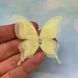Метелик шифоновий (тришаровий), розмір 4,5 см * 4,8 см, колір жовтий, 1 шт 016522 фото 2