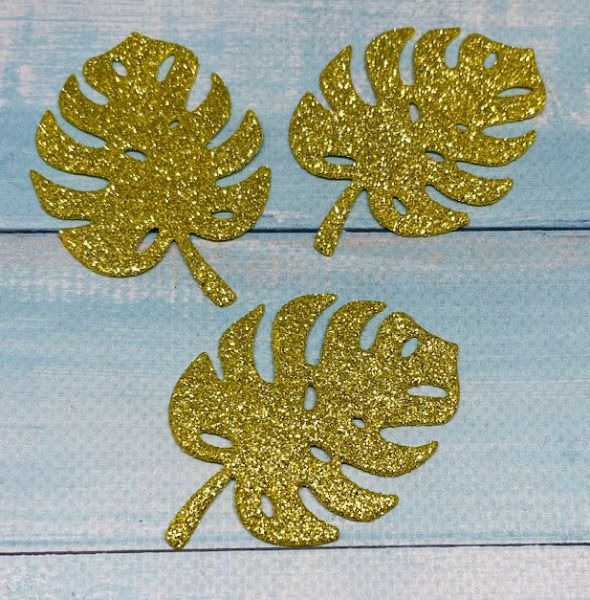Заготовка из фоамирана Листья Монстеры 6,5*4,5 см, цвет-светло-золото, шт. 07573 фото