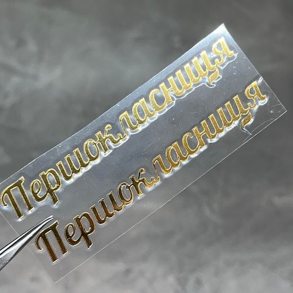 ТермоНаклейка Зеркальная- "Первоклассница" (арт 020804), размер одной наклейки 1*6,5 см, 1 пара 020804 фото