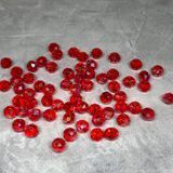 Бусины Рондель (Rondelle- прозрачный), 8*6 мм, цвет -красный АВ, арт 018250, 1 нить- 65-68 шт 018250 фото
